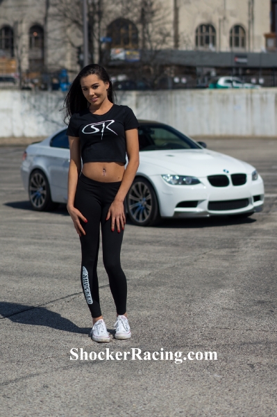 Katelyn Frosolone with an E92 M3