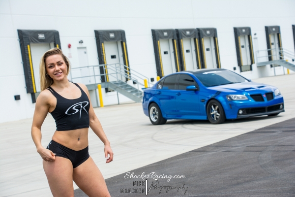 Adriannka with Nick Manchen's G8 GT for ShockerRacingGirls