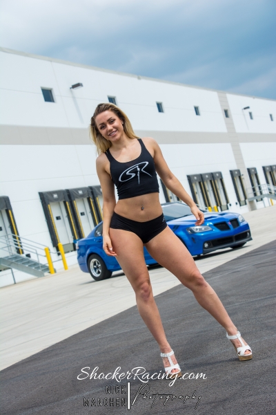 Adriannka with Nick Manchen's G8 GT for ShockerRacingGirls