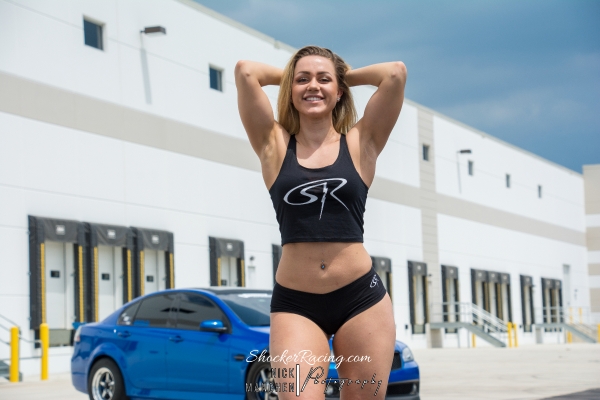 Adriannka with Nick Manchen's G8 GT for ShockerRacingGirls