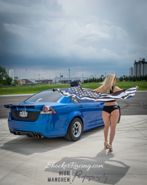 Adriannka with Nick Manchen's G8 GT for ShockerRacingGirls