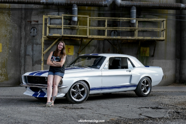 Tiffany Dockery with her 1968 Shelby Mustang