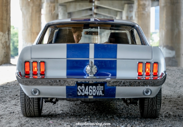 Bex Russ Model with Tiffany Dockery's 1968 Shelby Mustang