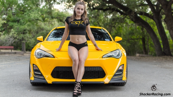 Samantha Lewis with her Scion FR-S for ShockerRacingGirls