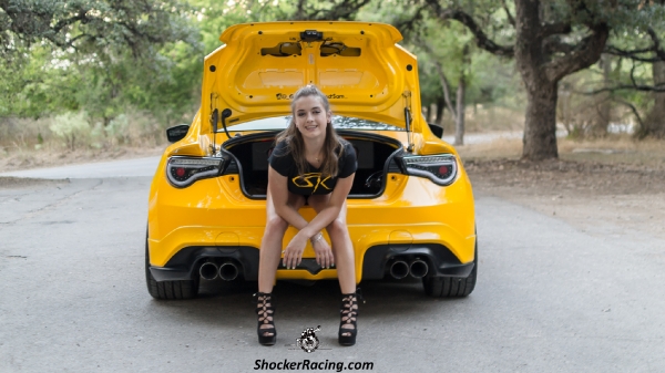 Samantha Lewis with her Scion FR-S for ShockerRacingGirls