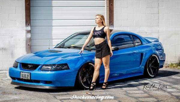 Ray Ann Kilgore for ShockerRacing with Derek Baran's Mustang