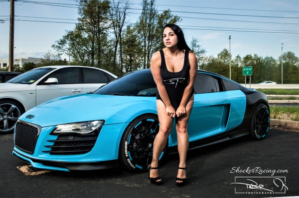 Alex Stone with an Audi R8 for ShockerRacingGirls