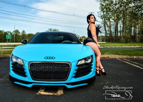 Alex Stone with an Audi R8 for ShockerRacingGirls