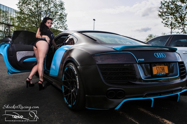 Alex Stone with an Audi R8 for ShockerRacingGirls