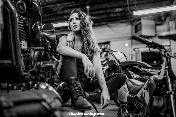 Bex Russ with a KTM 690Duke for ShockerRacingGirls_2