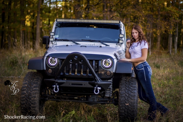 Brianna Kamyszek for ShockerRacing Girls with her Jeep