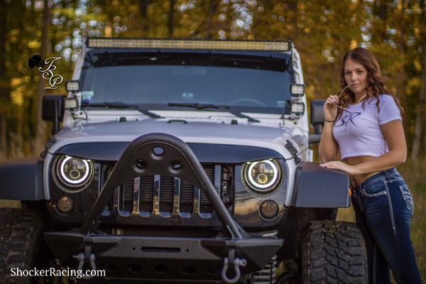 Brianna Kamyszek for ShockerRacing Girls with her Jeep