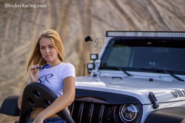 Brianna Kamyszek for ShockerRacing Girls with her Jeep