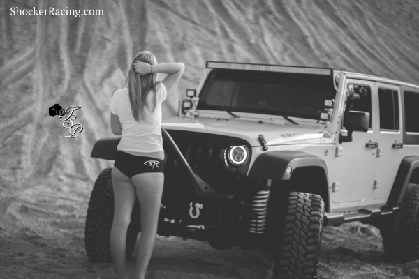 Brianna Kamyszek for ShockerRacing Girls with her Jeep