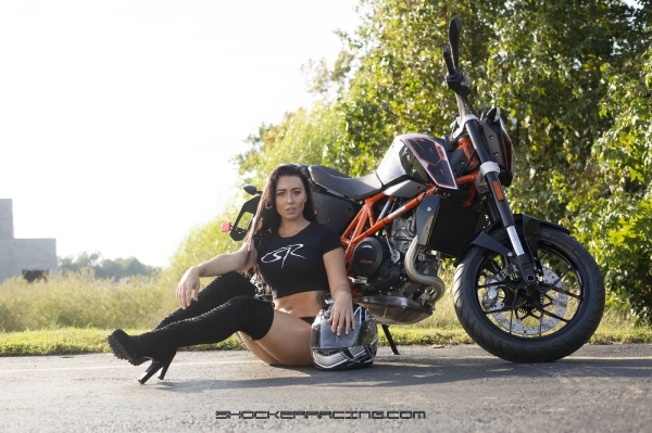 Bex Russ with a KTM Duke for her Birthday 2019