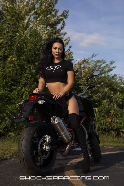 Bex Russ with a KTM Duke for her Birthday 2019