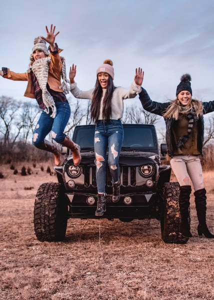 Jeep Girls - Kim, Kelsey Jackson, and Cora Nakos